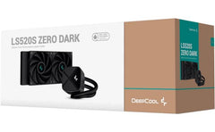 DeepCool LS520S ZERO DARK Liquid Cooler 240mm 3100RPM 280W TDP AIO Cooler Anti-Leak Tech CPU Water Cooler Textured Block For AMD & Intel - Black