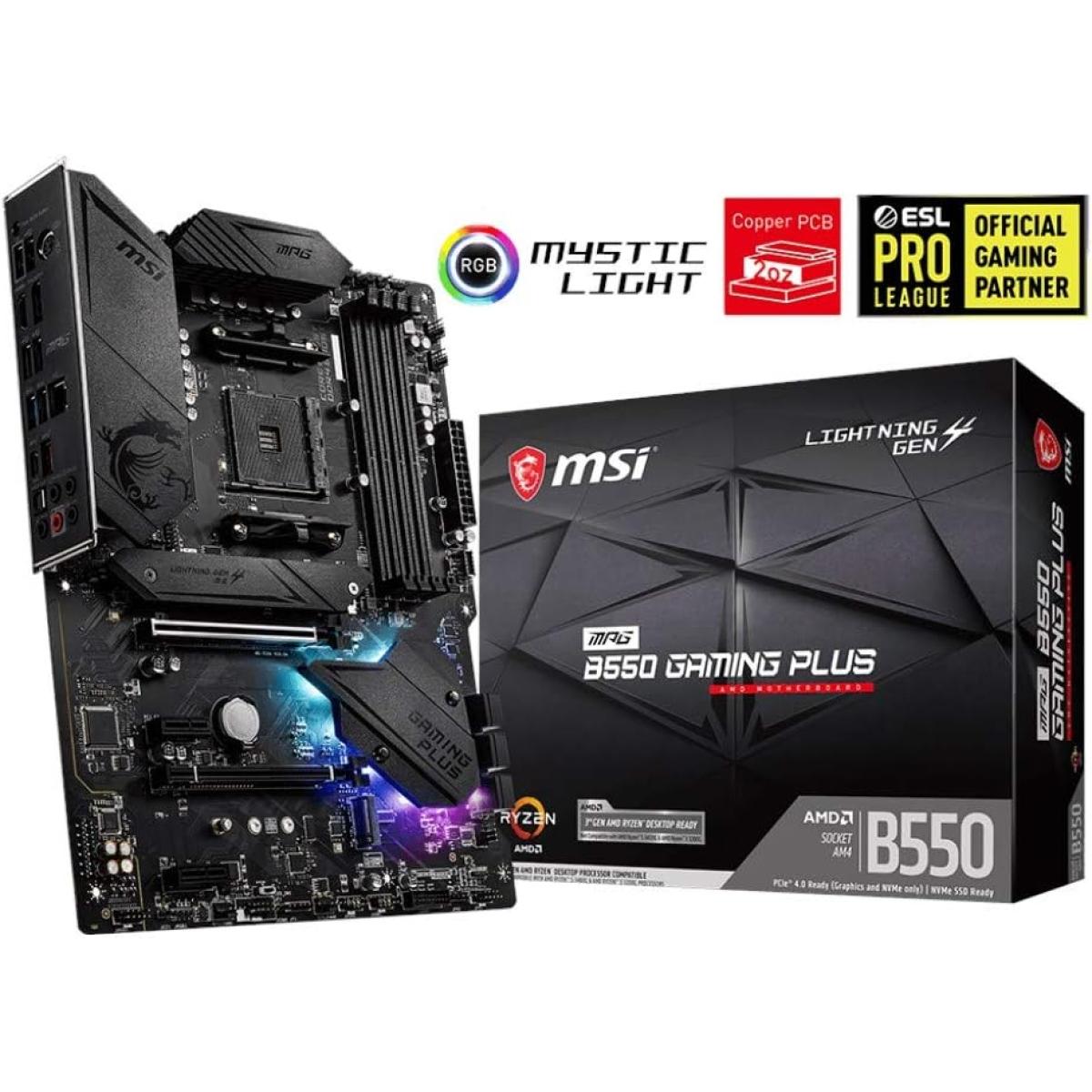 MSI MPG B550 USB 3.0 SATA motherboard for desktop computer builds