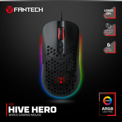 FANTECH X18 HIVE HERO RGB GAMING MOUSE - BLACK