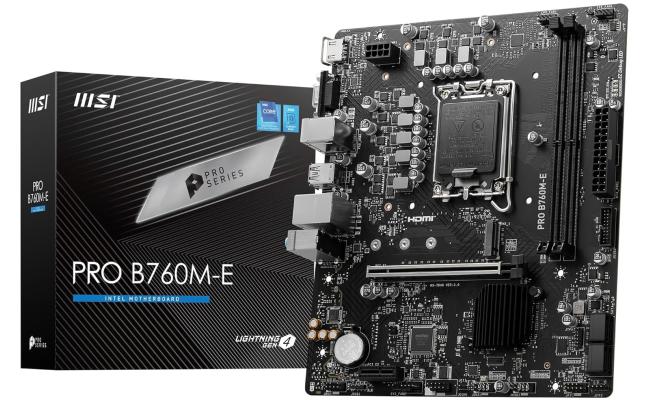MSI PCIe motherboard for desktop computer builds
