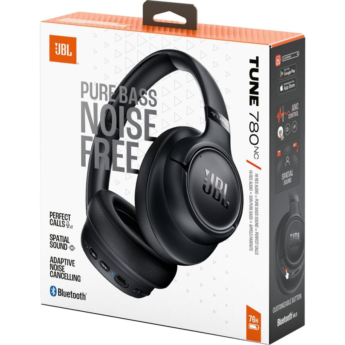 Jbl Tune 780 Nc Wireless Over Ear Bluetooth Headphones With Adaptive Noise Cancelling Technology, Smart Ambient, 76 Hour Battery Life And Google Fast Pair/microsoft Swift Pair, Black Jbl Tune 780 Nc Wireless Over Ear Bluetooth Headphones With Adaptive Noise Cancelling Technology, Smart Ambient, 76 Hour Battery Life And Google Fast Pair/microsoft Swift Pair, Black