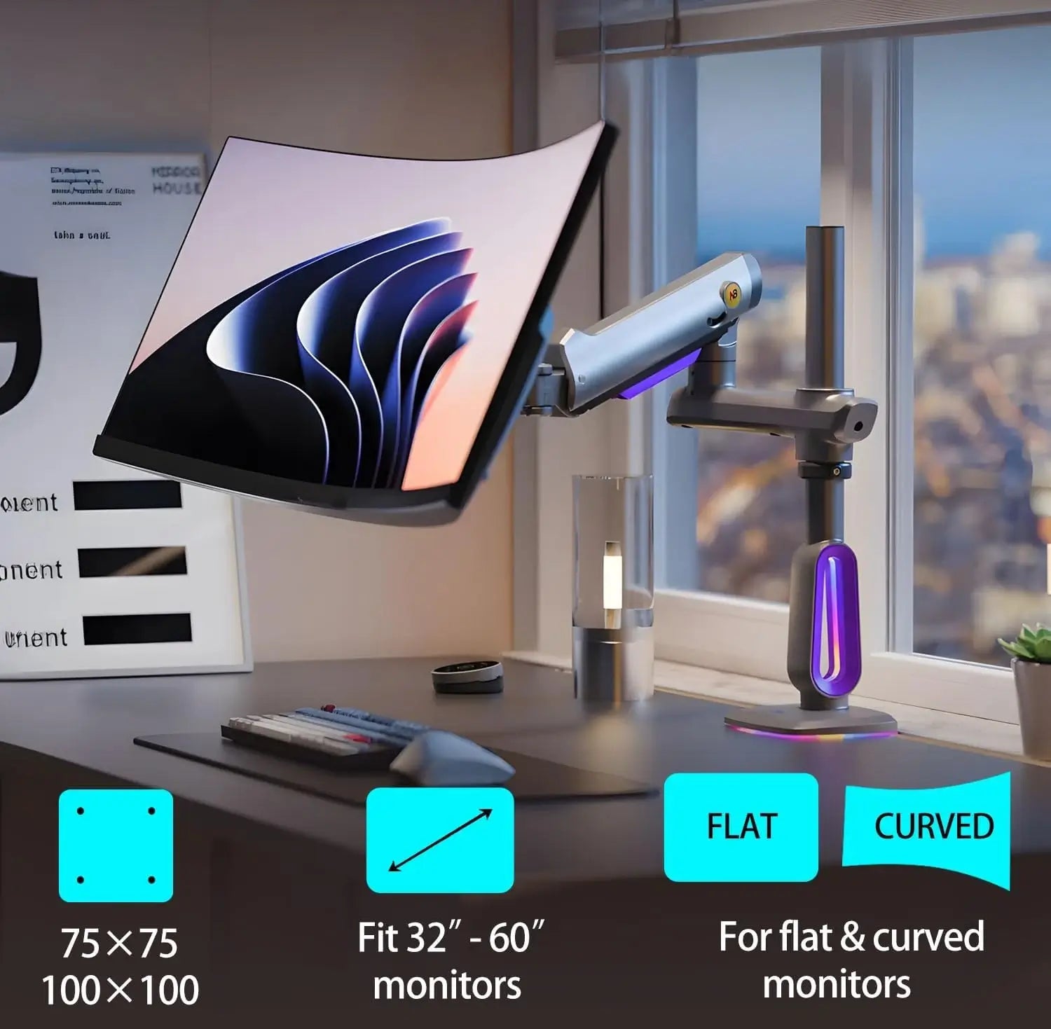 Nb North RGB monitor stand for display mounting