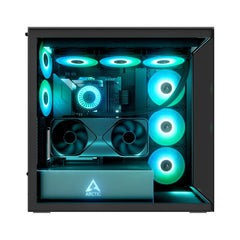 Arctic Xtender VG Black Mirror Glass Premium E-ATX PC Gaming Case with Vertical GPU Mounting