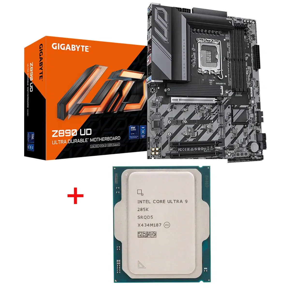 Intel Core Ultra 9 285k 24 Core Processor + Gigabyte Z890 Ud Ddr5 Motherboard Bundle
