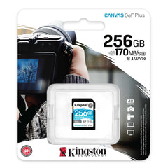 KINGSTON CANVAS GO PLUS 256GB SD MEMORY CARD - 170MB/S SDG3