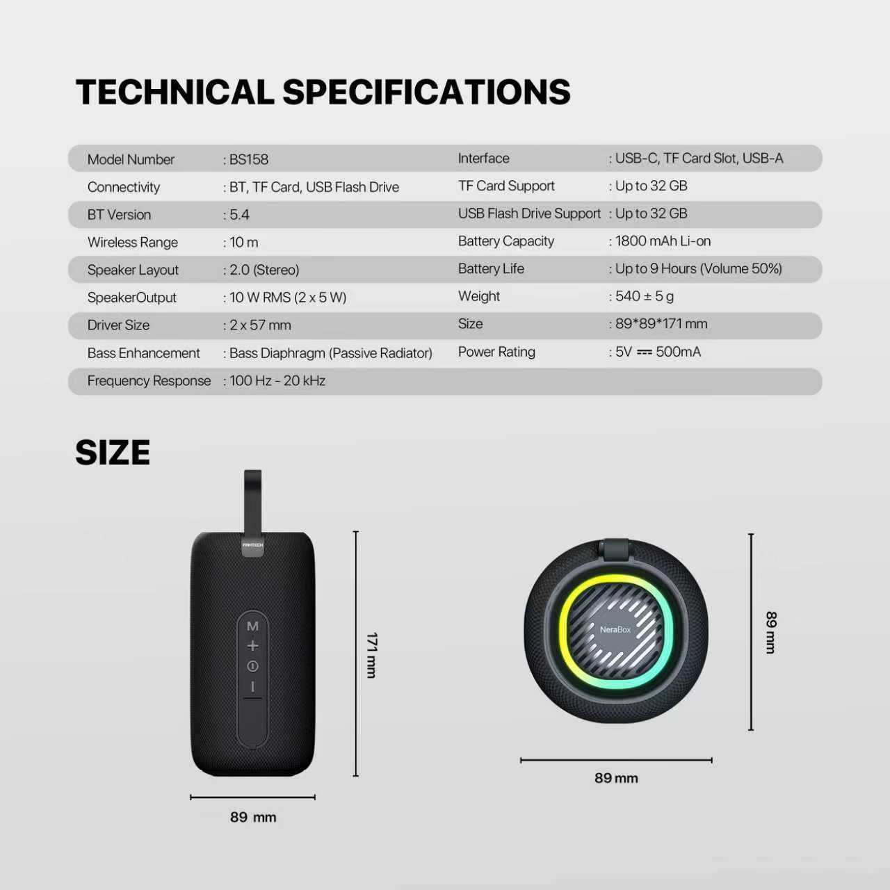 FANTECH speaker for audio playback