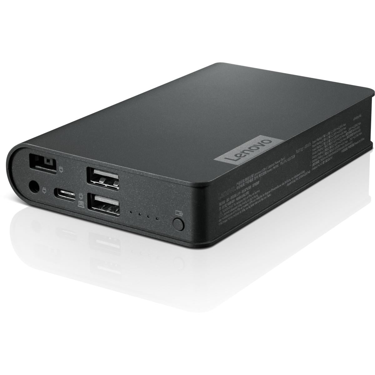 Lenovo Usb C Laptop Power Bank 14000mah Battery Capacity Charge A Laptop & 2 Mobile Devices 2 Hours To Fully Charge 365 Days Long Stand By Life - CompuMe