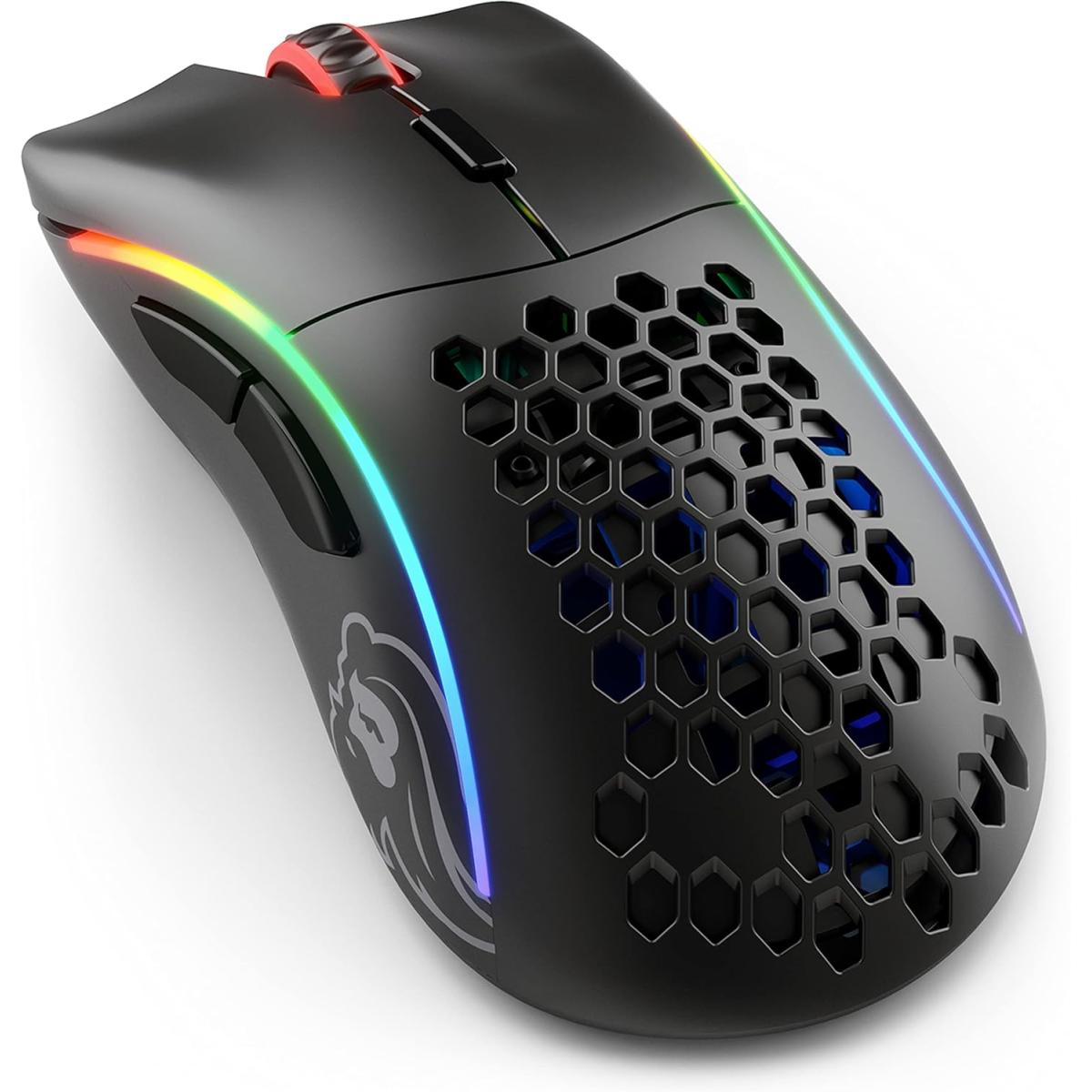 Glorious Model D Wireless Gaming Mouse 69g Superlight, Lag Free 2.4ghz Wireless, Up To 71 Hour Battery, Rgb, Bamf Sensor, Ergonomic, 6 Buttons Matte Black - CompuMe