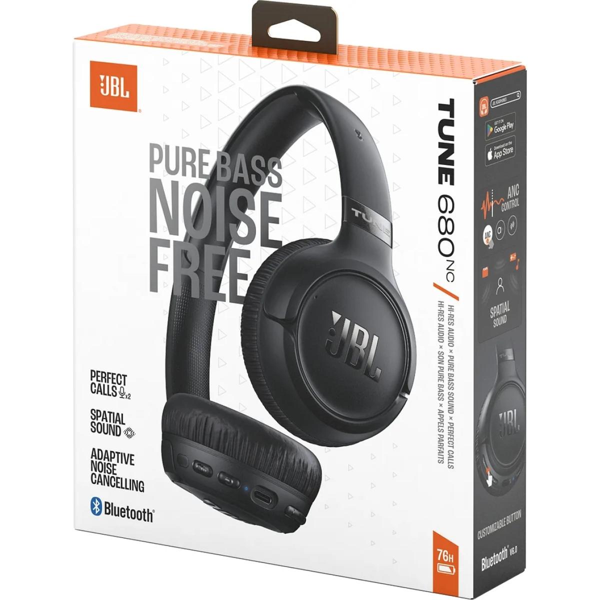 Jbl Tune 680 Nc Wireless On Ear Bluetooth Headphones With Adaptive Noise Cancelling Technology, Smart Ambient, 76 Hour Battery Life And Google Fast Pair/microsoft Swift Pair, Black