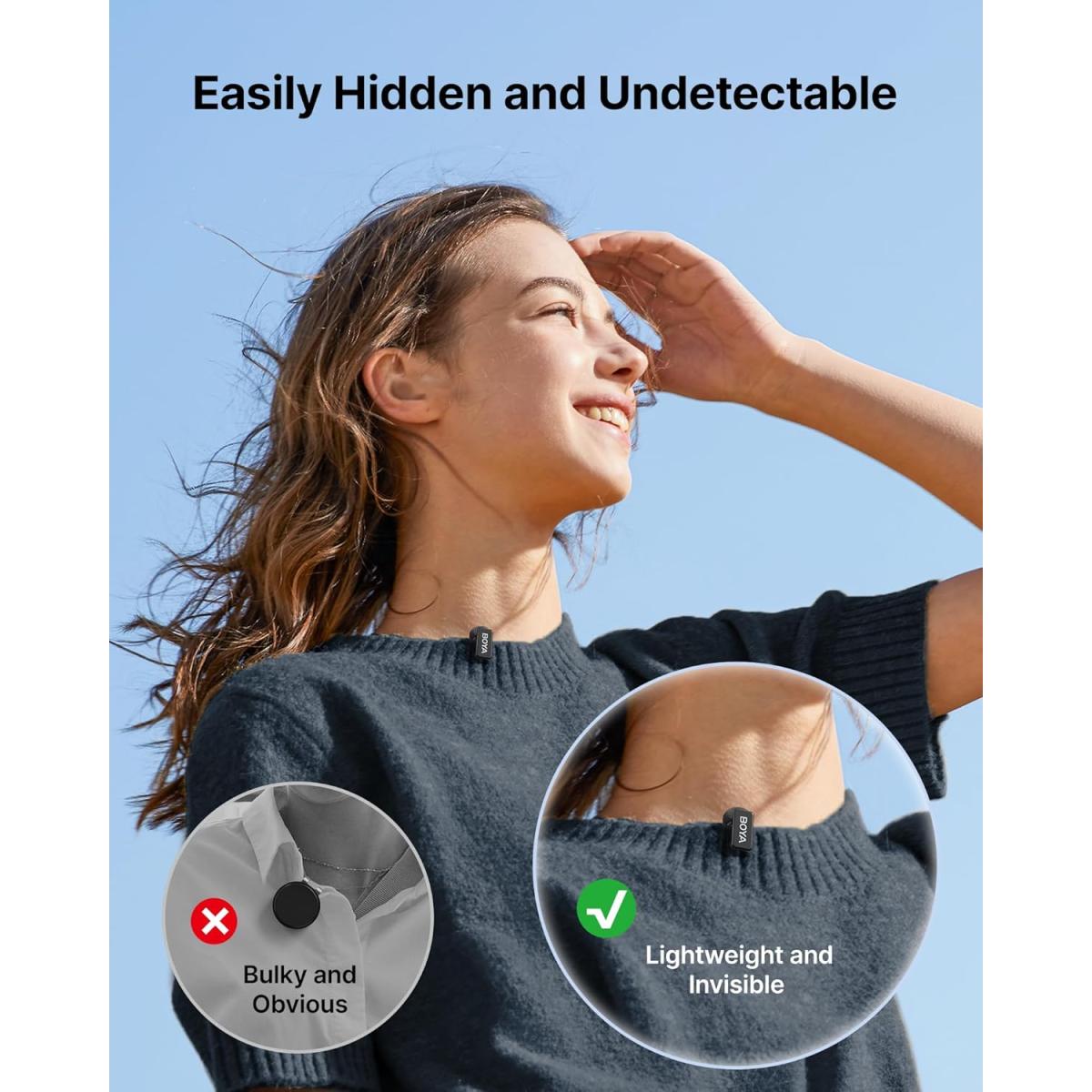 BOYA wireless microphone for audio recording