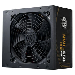 Cooler Master MWE 650W 80+ Bronze ATX 3.1 Non-Modular Power Supply Quiet HDB Fan , Embossed Cable , Black