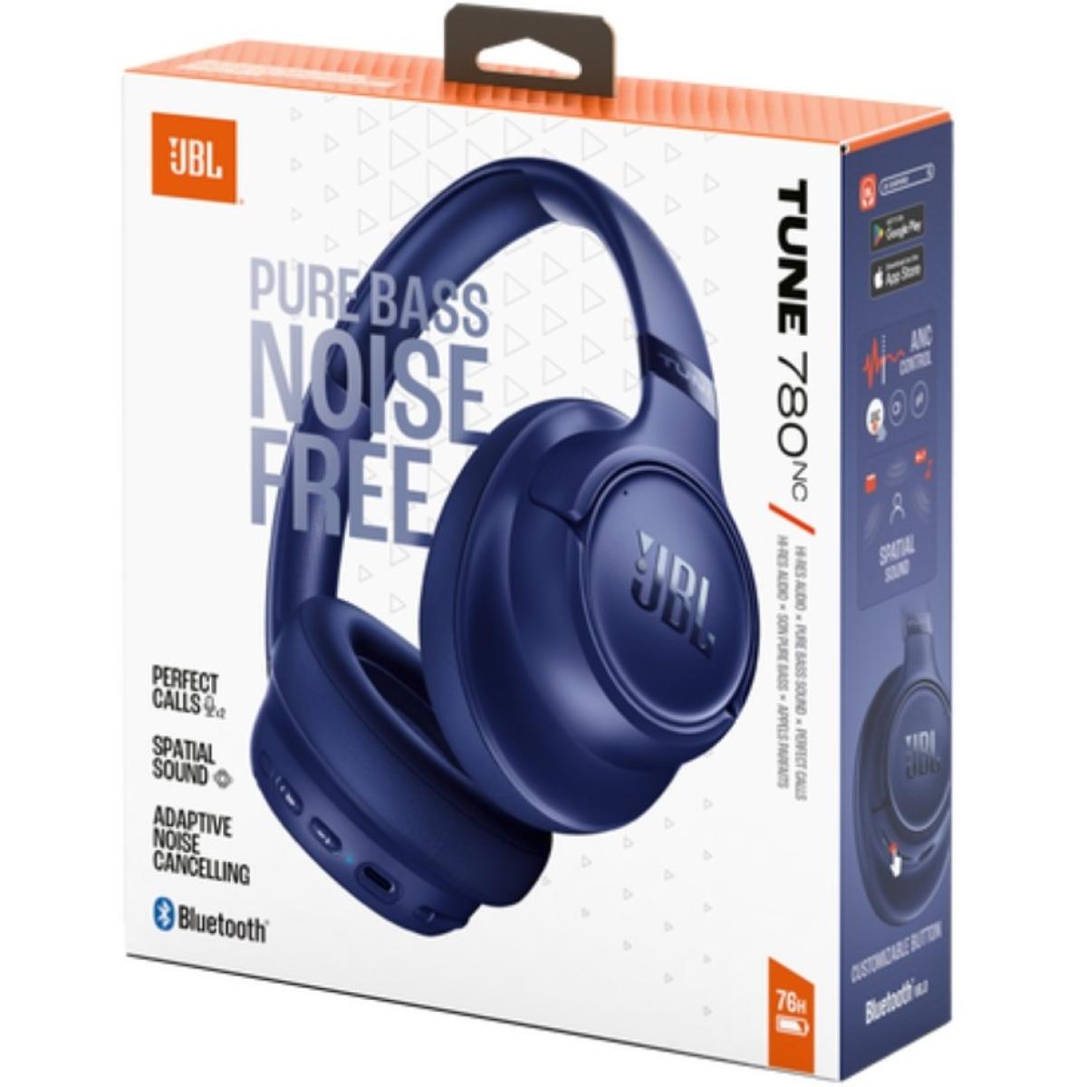Jbl Tune 780 Nc Wireless Over Ear Bluetooth Headphones With Adaptive Noise Cancelling Technology, Smart Ambient, 76 Hour Battery Life And Google Fast Pair/microsoft Swift Pair, Blue Jbl Tune 780 Nc Wireless Over Ear Bluetooth Headphones With Adaptive Noise Cancelling Technology, Smart Ambient, 76 Hour Battery Life And Google Fast Pair/microsoft Swift Pair, Blue