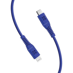 Promate Usb C To Lightning Cable Apple Mfi Certified Lightning Cable W/ 20w Power Delivery 120 Cm Anti Tangle Silicone Blue - CompuMe
