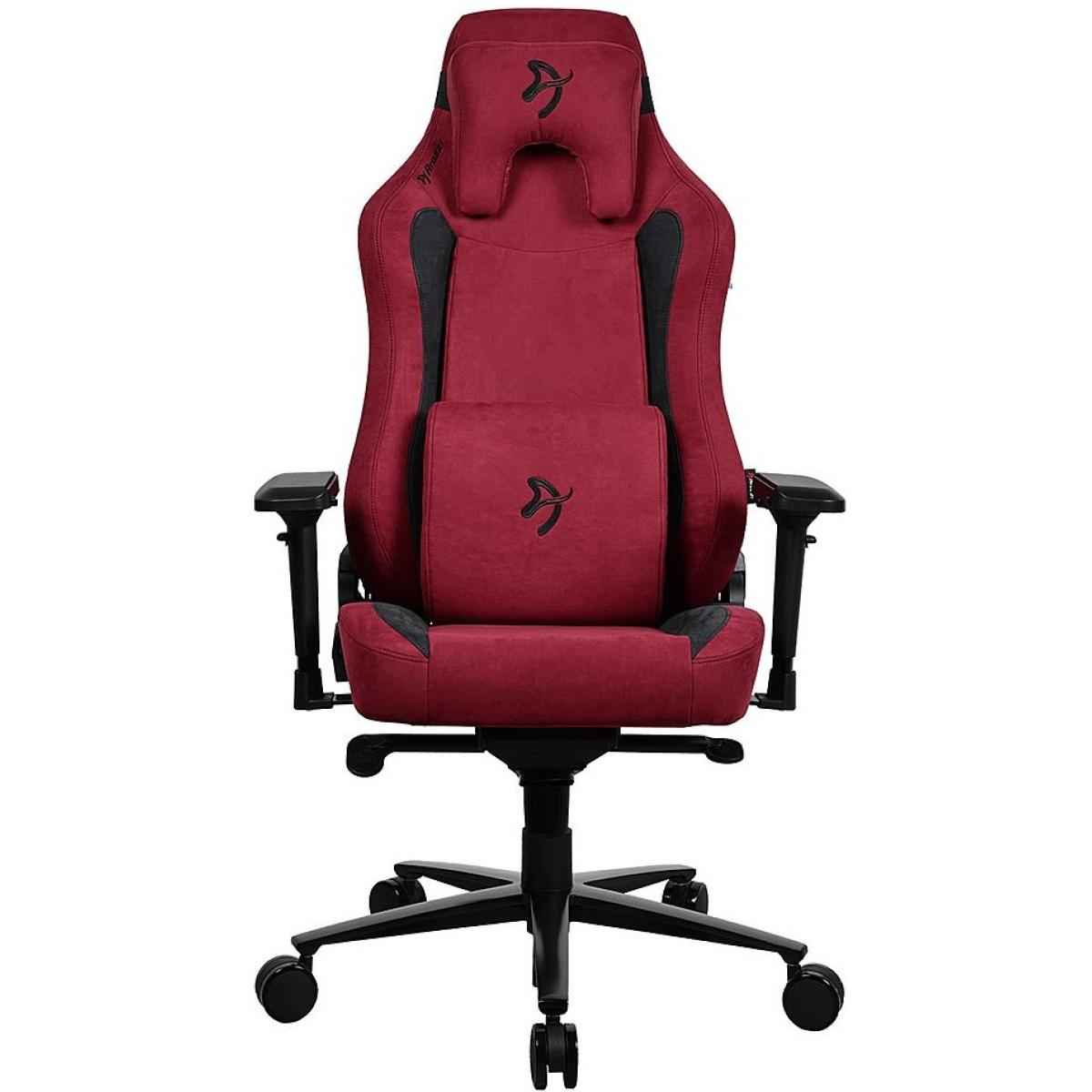 Arozzi Vernazza Supersoft Upholstery Material Has A Unique Velvety Texture That Is Fluid Repellant & Breathable Memory Foam Lumbar Support 4d Armrest Bordeaux