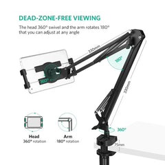 UGREEN 50394 UNIVERSAL PHONE AND TABLET METAL HOLDER WITH FOLDING LONG ARM DESK MOUNTED