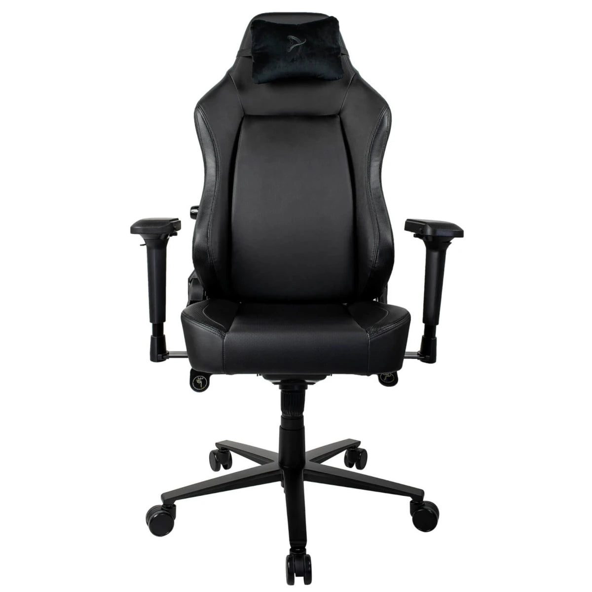 Arozzi Primo Premium PU Leather Gaming Chair Office Chair with Recliner Swivel Tilt Rocker Adjustable Height 4D Armrests Neck Pillow and Built-in Lumbar Adjustment - Black