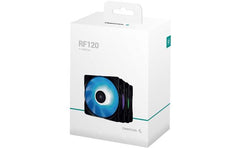 Deepcool Rf12 Fs Rgb 120mm Fan Speed: 500~1500 Rpm Fan Airflow: 56.5 Cfm Fan Air Pressure: 1.66 Mmaq Hydro Bearing Fan Conneor: 4 Pin Pwm, Pack Of 3, Black