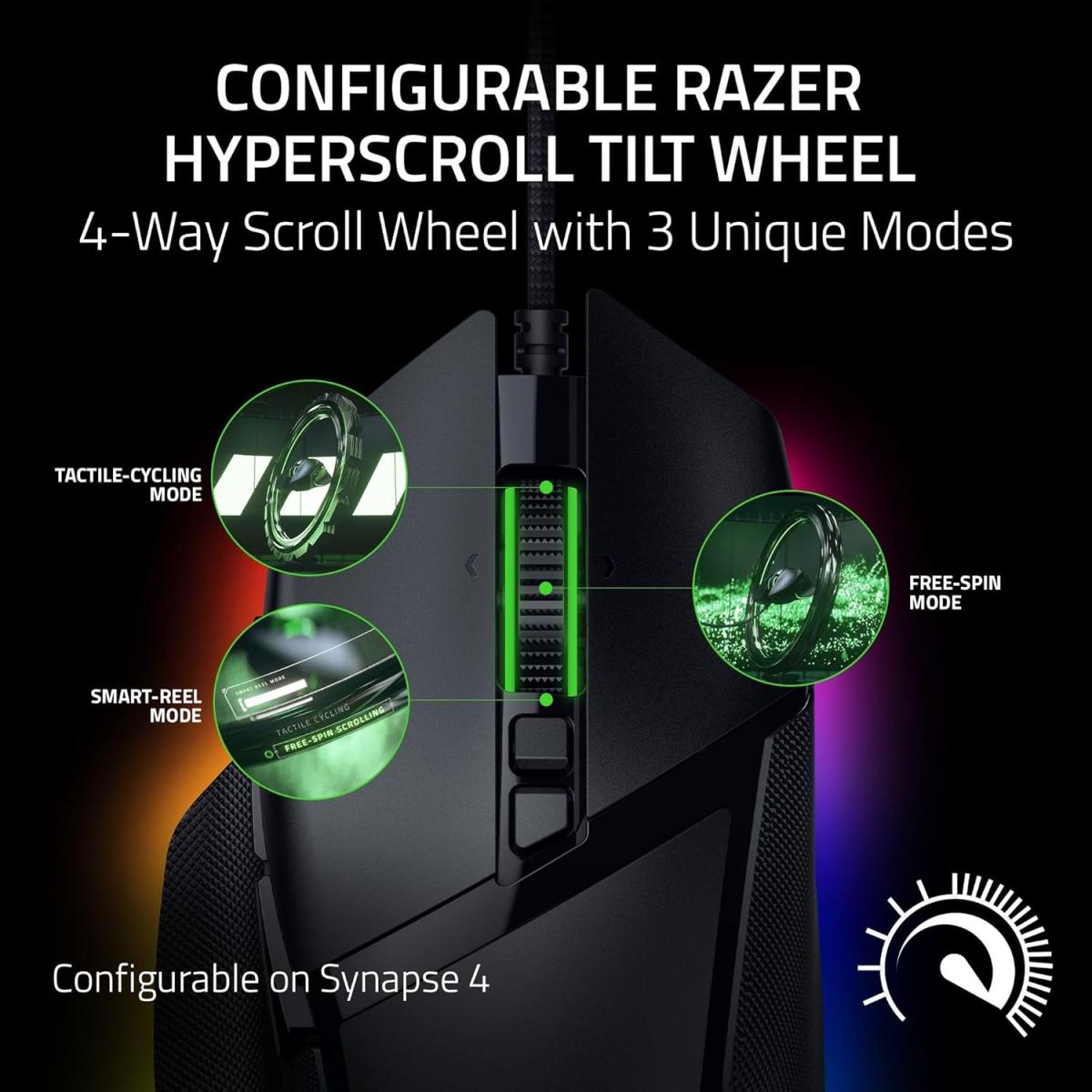 Razer Basilisk V3 35k Wired Gaming Mouse, Right Handed, Focus Pro 35k Optical Sensor Gen 2, 35000 Max Dpi, Optical Mouse Switches Gen 3, 4 Way Razer Hyperscroll Tilt Wheel, Black Razer Basilisk V3 35k Wired Gaming Mouse, Right Handed, Focus Pro 35k Optical Sensor Gen 2, 35000 Max Dpi, Optical Mouse Switches Gen 3, 4 Way Razer Hyperscroll Tilt Wheel, Black