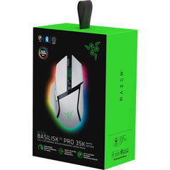 Razer Basilisk V3 Pro 35k Wireless Gaming Mouse, Right Handed, Focus Pro 35k Optical Sensor Gen 2, 35000 Max Dpi, Optical Mouse Switches Gen 3, 4 Way Hyperscroll Tilt Wheel, White