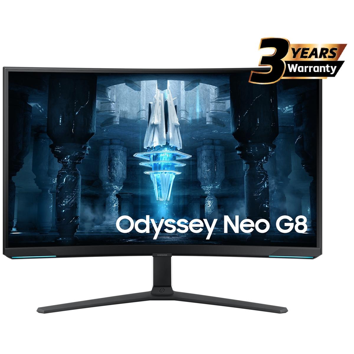 Samsung Odyssey Neo G8 32" 4K UHD Curved HDMI 2.1 Monitor, VA Quantum Matrix Mini-Led, 240Hz, 1ms(GTG), HDR 2000, 99% sRGB, FreeSync w/ Core Sync & Ergonomic Stand | LS32BG850NMXUE |