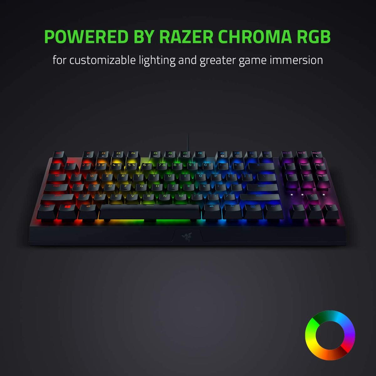Razer Blackwidow V3 Tenkeyless Tkl Mechanical Gaming Keyboard: Green Mechanical Switches Taile & Clicky Chroma Rgb Lighting Compa Form Faor Programmable Macros Razer Blackwidow V3 Tenkeyless Tkl Mechanical Gaming Keyboard: Green Mechanical Switches Taile & Clicky Chroma Rgb Lighting Compa Form Faor Programmable Macros