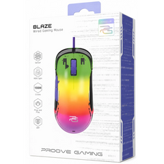 Proove Gaming Blaze Wired Gaming Mouse 12000 DPI - Black/Purple