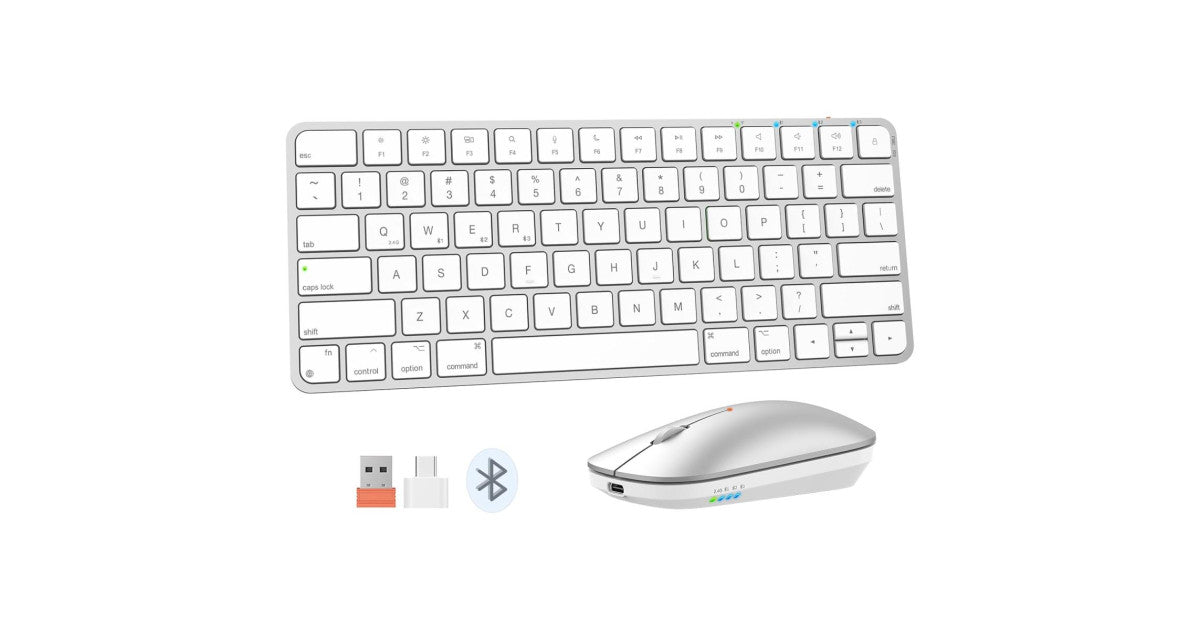 Meetion ikey C210 Wireless Ultra-thin Keyboard and Mouse Combo -White