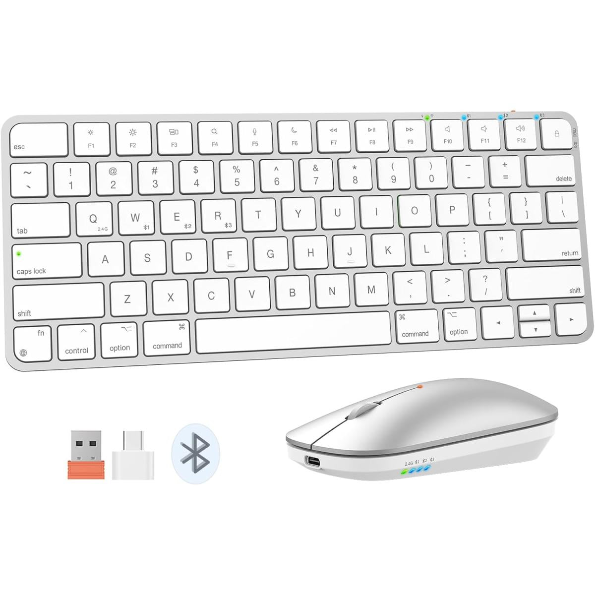 Meetion ikey C210 Wireless Ultra-thin Keyboard and Mouse Combo -White