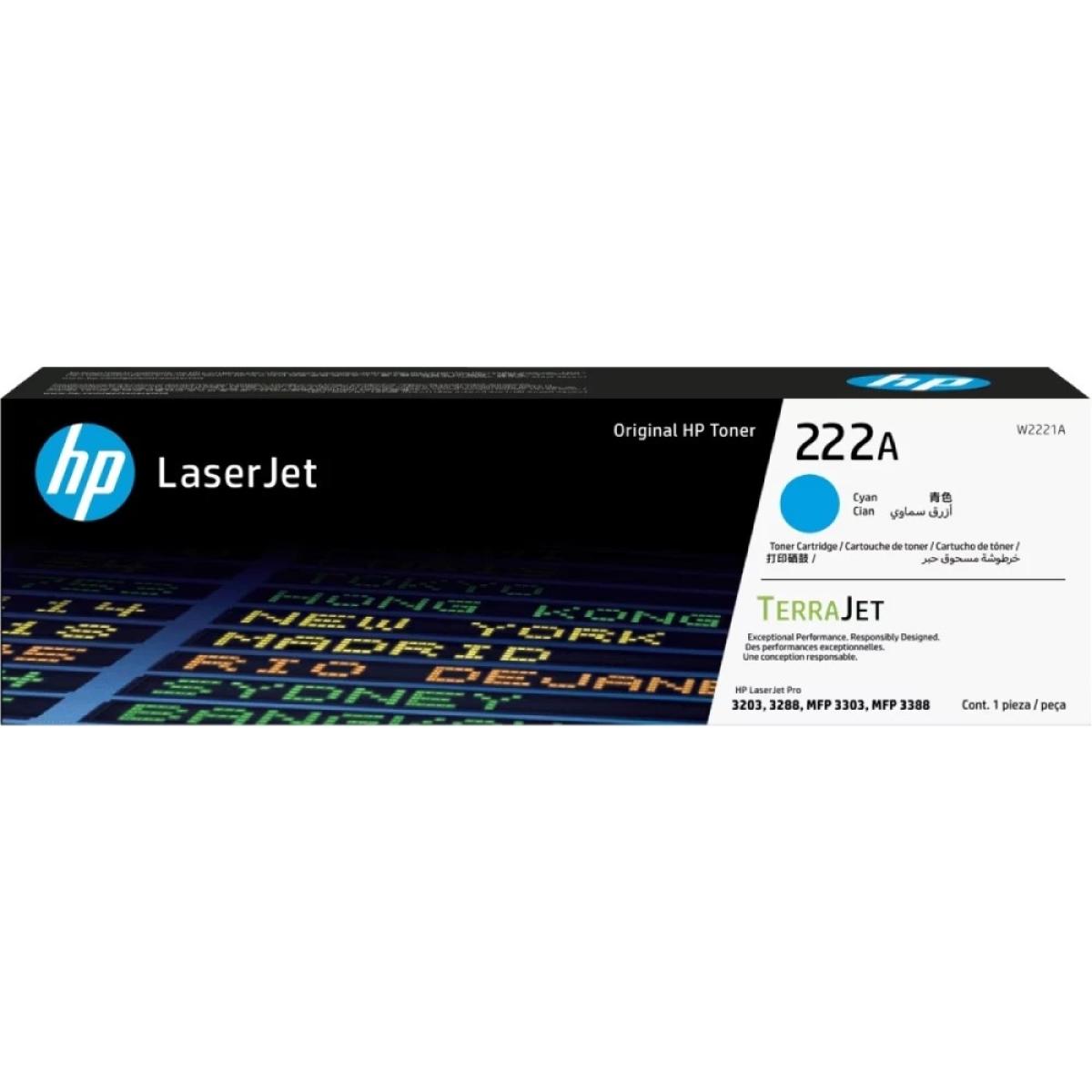 Hp 222a Cyan Original Laserjet Toner Cartridge (W2221a) Compatible With Hp Laserjet Pro 3203, 3288, 3303, 3388 Printers Hp 222a Cyan Original Laserjet Toner Cartridge (W2221a) Compatible With Hp Laserjet Pro 3203, 3288, 3303, 3388 Printers