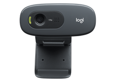 Logitech C270 HD Webcam, 720p, Widescreen HD Video Calling,Light Correction, Noise-Reducing Mic, PC/Mac/Laptop/Macbook - Black - CompuMe