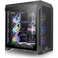 Thermaltake e C700 Air Atx Mid Tower Centralized Thermal Eficiency Tempered Glass Side Pane 3x 140mm Pre Inst Fans Usb 3.2 Type C Black