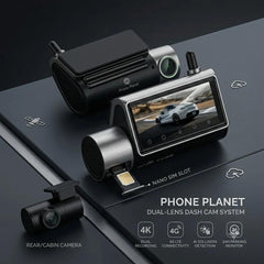 Phone Planet PP-DC06 4G 4K + 1080P Car Dash Cam with GPS