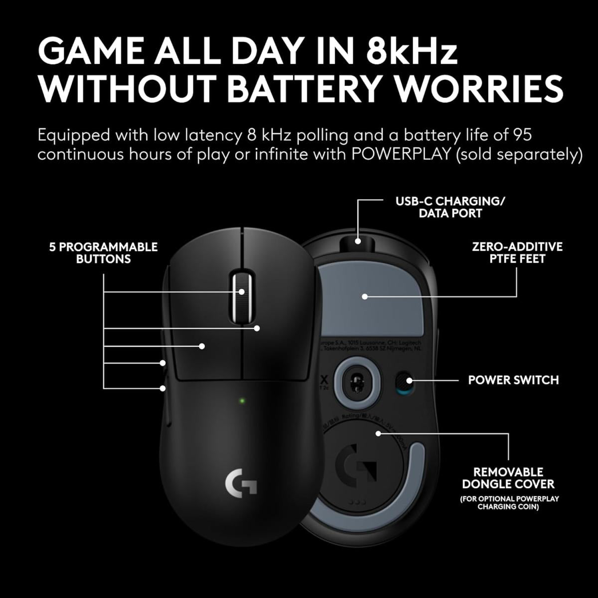 Logitech G PRO X Superlight 2c Wireless Gaming Mouse
