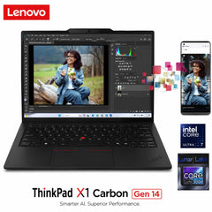 Lenovo ThinkPad X1 Carbon Gen 14 Aura Edition 14" WUXGA Touch Business Laptop | Intel Core Ultra 7 355 | 32GB LPDDR5X | 1TB PCIe Gen4 SSD | Intel Graphics | Windows 11 Pro | 21V7008HEQ