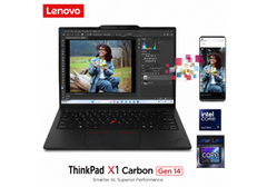 Lenovo ThinkPad X1 Carbon Gen 14 Aura Edition Laptop - Intel Core Ultra 7 355, Up to 49 TOPS, 32GB LPDDR5X, 1TB PCIe 4.0 SSD, 14″ FHD IPS Touch, Wi‑Fi 7, Copilot+ PC, Windows 11 Pro, 3 Years Warranty