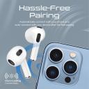Promate FreePods-2 High Fidelity In-Ear Bluetooth v5.0 w/ Built-in Mic 25H Playback Time Auto Pairing & Wireless Charging Case - White