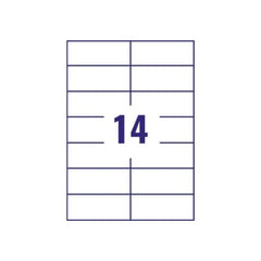 Riklabel Sticky Label A4, 14 Pieces