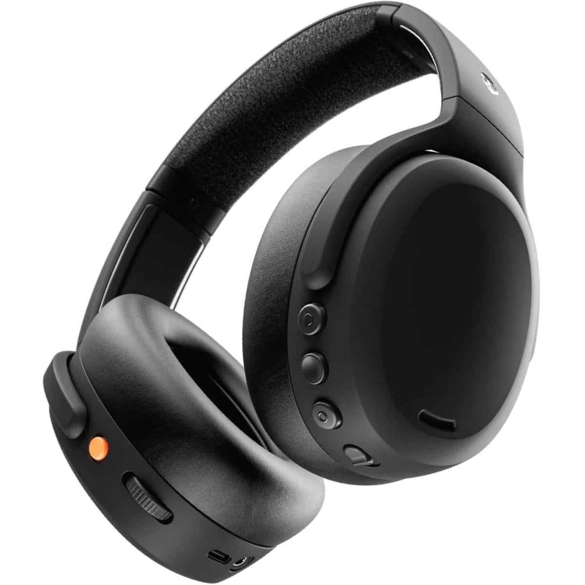 Skullcandy Crusher Anc 2 Wireless Over Ear Bluetooth Headphones With Multi Sensory Bass And Charging Cable, Aive Noise Cancelling, Up To 60 Hours Battery, Microphone For Iphone Android True Black