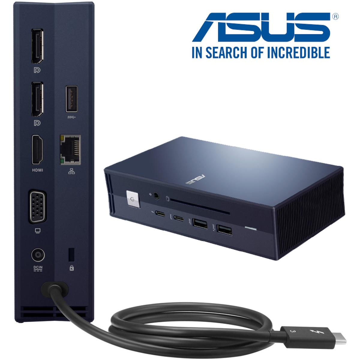 Asus Simpro Dock 2 Workspace Docking Station ( Hdmi, 2x Display Port, Giga Lan, Thunderbolt 3 Support Up To 3 Monitors ) W/ 180w Power Adapter