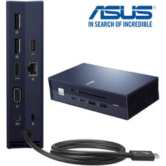 Asus Simpro Dock 2 Workspace Docking Station ( Hdmi, 2x Display Port, Giga Lan, Thunderbolt 3 Support Up To 3 Monitors ) W/ 180w Power Adapter - CompuMe