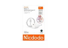 Mcdodo Nano 30 30W Mini GaN Fast Charging Kit with USB-C Cable (1.2m), White – 18 Months Warranty