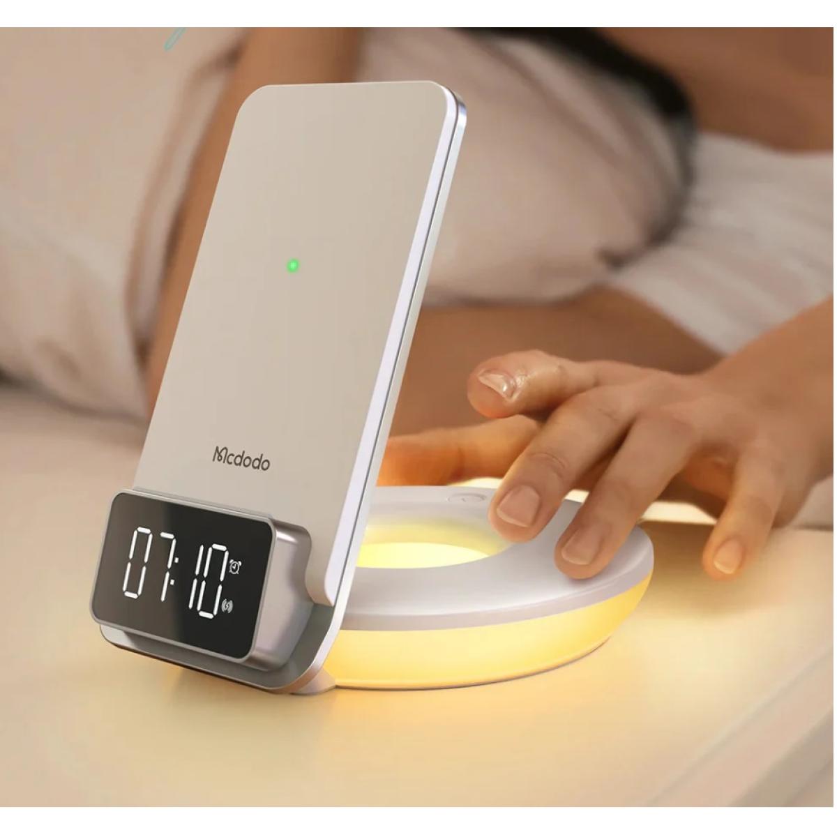 Mcdodo Ch 1610 4 In 1 Desktop Wireless Charger with Alarm & Night Lamp