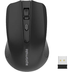 Promate Clix 8 Optical Wireless Mouse W/ Usb Nano Receiver 10m Working Distance Auto Sleep Funion & 3 Adjustable Dpi Level Mac , Windows