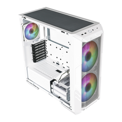 COOLER MASTER HAF 500 ARGB White Mid Tower White Gaming Case