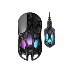 GravaStar Mercury X Wireless Gaming Mouse – 32,000 DPI PAW 3950 Sensor, 1000Hz Polling Rate, Only 49g, Magnesium Alloy Hollow Frame, RGB Lighting, 5 Programmable Buttons