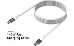 Creative 140w Usb C To Usb C Fast Charging & Data Up To 480 Mbit/s 2m Cable Built In 5a E Marker Chip For Mobile Tablets Laptops Ps5™ & Nintendo Switch