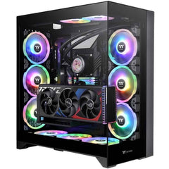 Thermaltake e E600 Mx E Atx Case Centralized Thermal Efficiency Design 3way Floating Gpu Mounting Bracket W/ 400mm Pcie4 Riser Cable Black