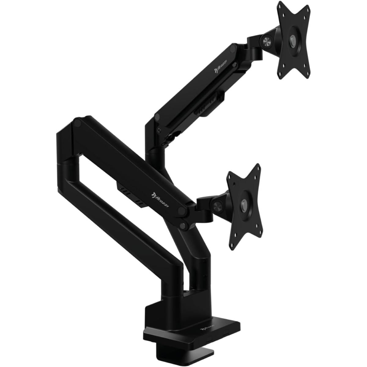 Arozzi Alzare Neo Duo Gas Spring Dual Monitor Arm Support Up To 9kg 360° Screen Rotation Adjustable Height & Full Motion Black