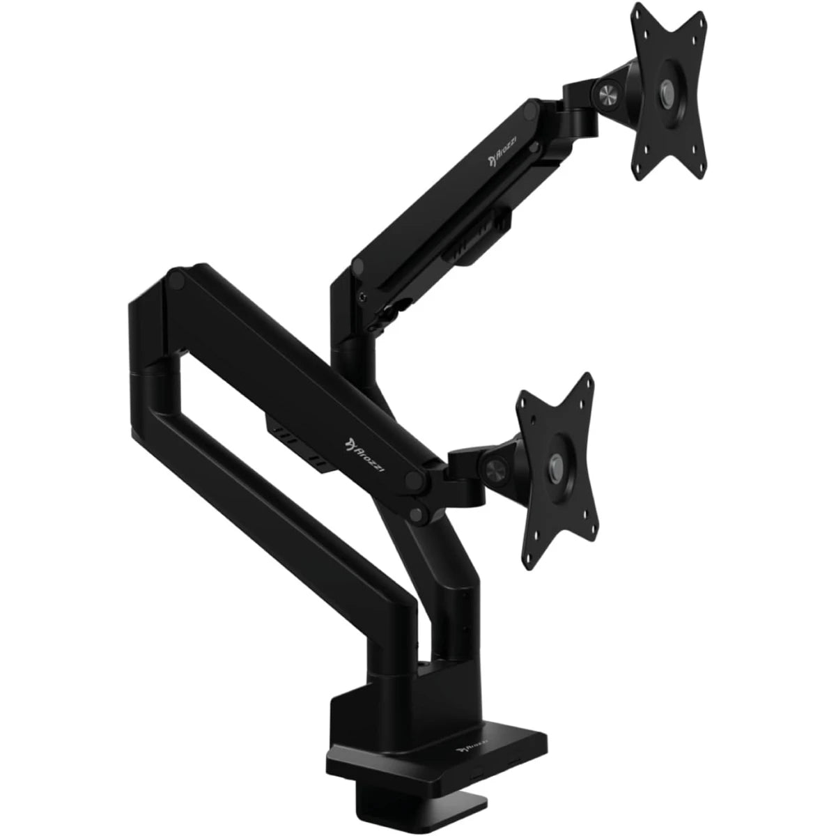 Arozzi Alzare Neo Duo Gas Spring Dual Monitor Arm Support up to 9KG 360° Screen Rotation Adjustable Height & Full Motion - Black