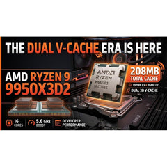 AMD RYZEN 9 9950X3D2 16-Core 4.3GHz (5.6 GHz Max Boost) 208MB Cache AM5 Desktop Processor , Tray